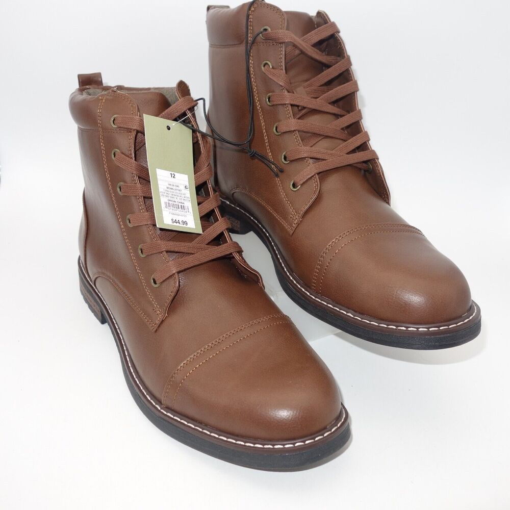 NEW Goodfellow & Co Men's 12 Brown Jeffery Combat Lace Up Boots